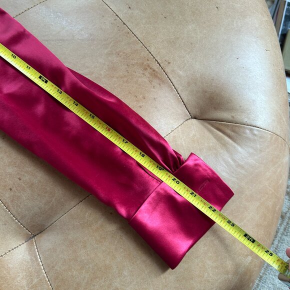 Vintage 80s Calvin Klein 100% Silk Bow Blouse Hong Kong Era – Fuchsia Women's 10 - Picture 10 of 13